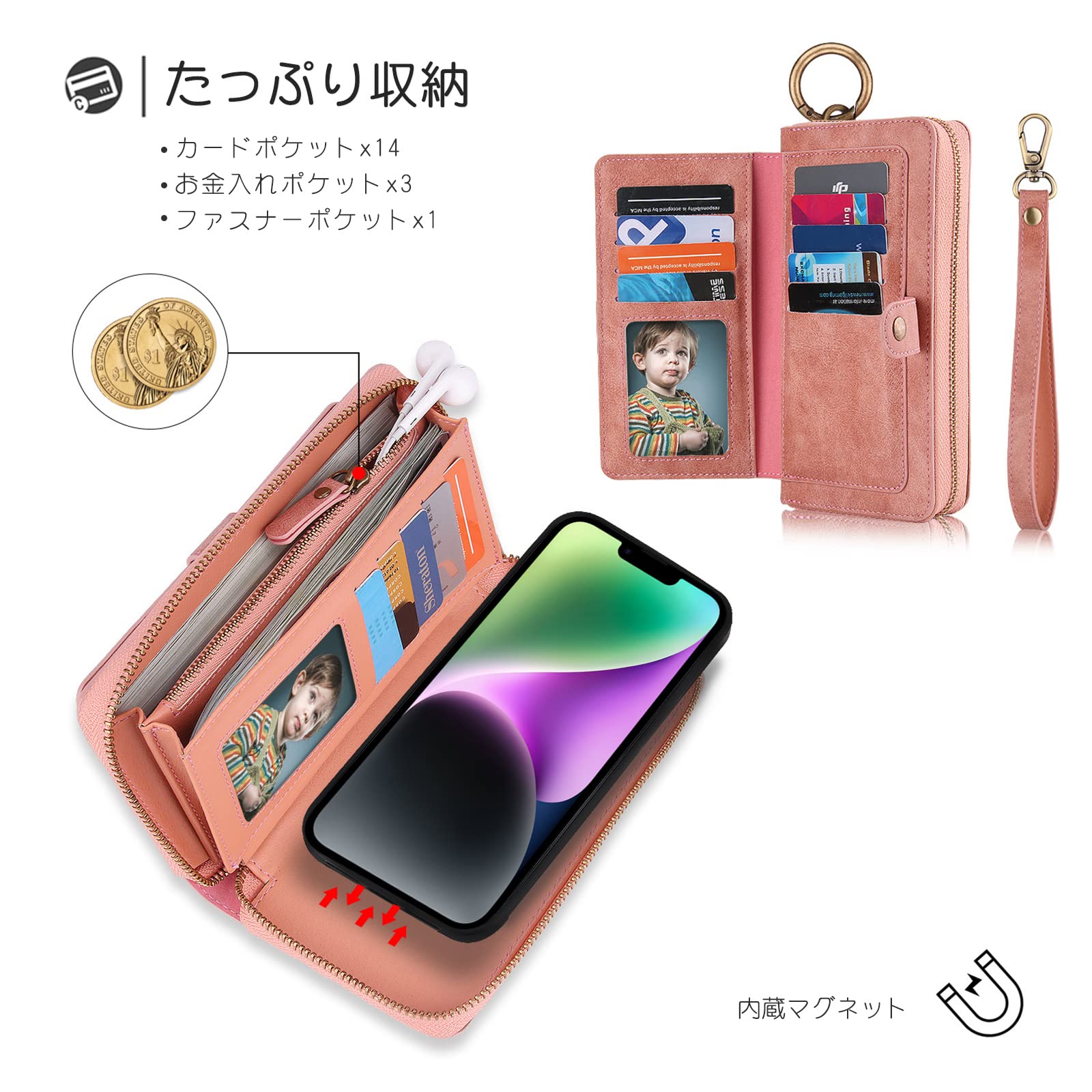 Amazon.co.jp: iPhone 14 Plus 対応 ケース 手帳型 6.7インチ